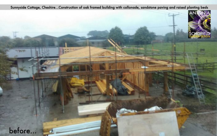 Oak outbuilding in construction